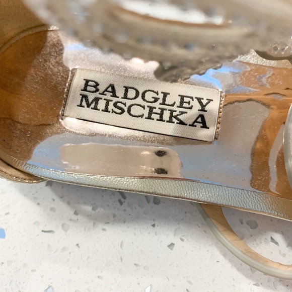 Badgley Mischka Gold and Crystal Sandals - Picture 3 of 6